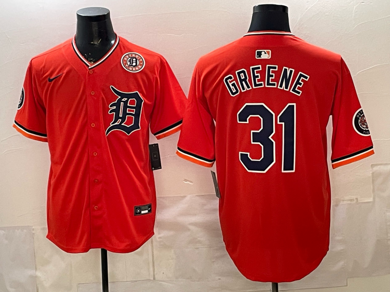 Men Detroit Tigers #31 Greene orange Game Nike MLB Jersey 2026032004->detroit tigers->MLB Jersey